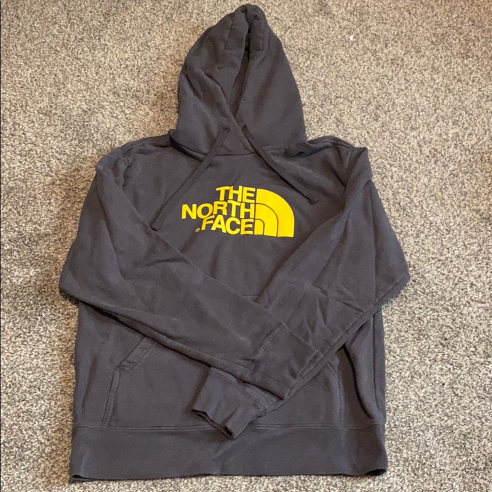 Dark grey & Yellow North Face hoodie